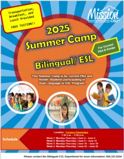 2025 Bilingual/ESL Summer Camp